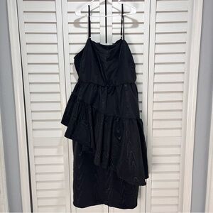 Kate Spade x Target holiday party dress black thin strap asymmetrical dress 3X